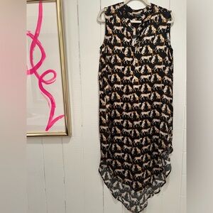 Acrobat dress with leopard print.